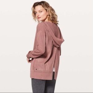 euc lululemon dusty rose split back cardigan
